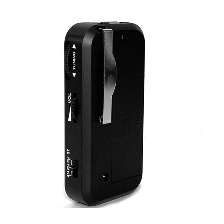 INDIN SH05 Mini Stereo AM/FM Radio With Earphone & Stainless Steel Clip, SH05