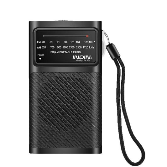 INDIN BC-R955 Portable AM/FM Radio with High-Fidelity Sound & Clip-On Design Sports Outdoor Player, BC-R955