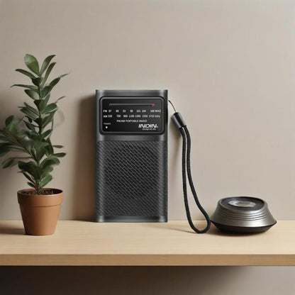 INDIN BC-R955 Portable AM/FM Radio with High-Fidelity Sound & Clip-On Design Sports Outdoor Player, BC-R955