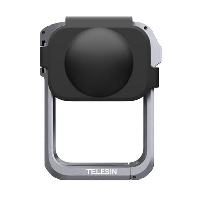 For DJI Osmo 360 TELESIN Aluminum Alloy Protective Cage Expansion Frame with Lens Cover, Aluminum Alloy Cage