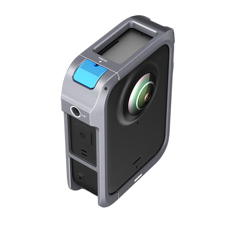 For DJI Osmo 360 TELESIN Aluminum Alloy Protective Cage Expansion Frame with Lens Cover, Aluminum Alloy Cage