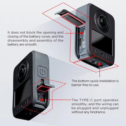 For DJI Osmo 360 CYNOVA Silicone Case Anti-Scratch Shockproof Full Body Protective Cover