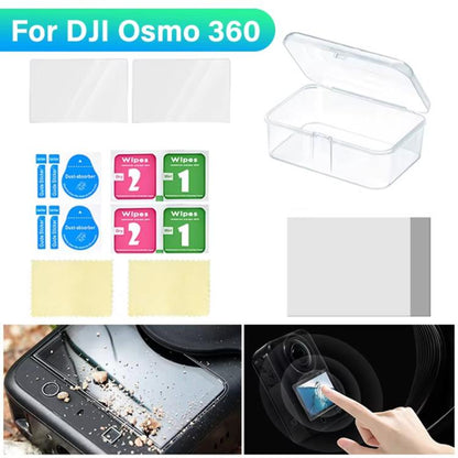 For DJI Osmo 360 CYNOVA 2pcs /Pack Tempered Glass Screen Protector 9H Hardness Anti-Scratch Camera Lens Film, Tempered Glass Screen Protector