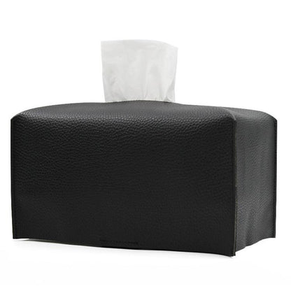 Square Leather Paper Towel Box Paper Towel Bedroom Tissue Box, 24x12.5x12.5cm, 12.5x12.5x12cm