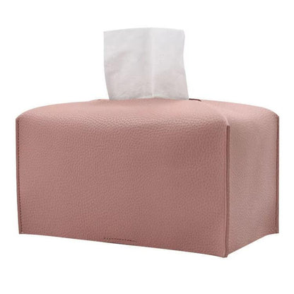 Square Leather Paper Towel Box Paper Towel Bedroom Tissue Box, 24x12.5x12.5cm, 12.5x12.5x12cm