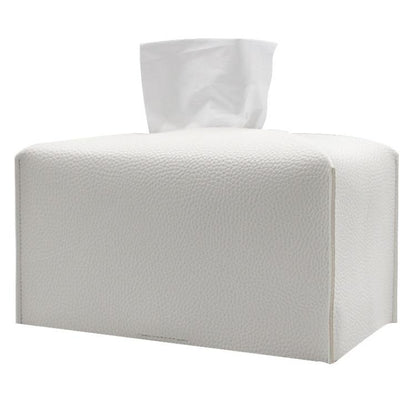 Square Leather Paper Towel Box Paper Towel Bedroom Tissue Box, 24x12.5x12.5cm, 12.5x12.5x12cm