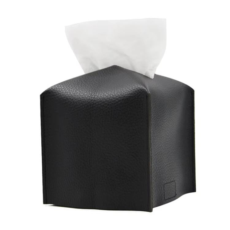 Square Leather Paper Towel Box Paper Towel Bedroom Tissue Box, 24x12.5x12.5cm, 12.5x12.5x12cm