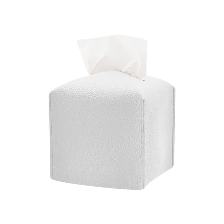 Square Leather Paper Towel Box Paper Towel Bedroom Tissue Box, 24x12.5x12.5cm, 12.5x12.5x12cm