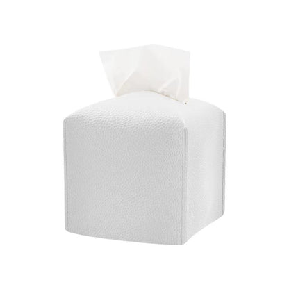 Square Leather Paper Towel Box Paper Towel Bedroom Tissue Box, 24x12.5x12.5cm, 12.5x12.5x12cm