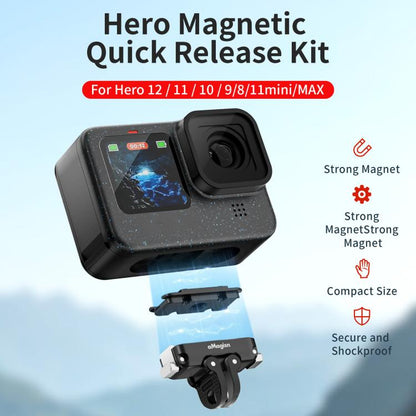 aMagisn Magnetic Quick Release Adapter for GoPro HERO13/12/11/10/9/8/11 Mini/MAX, Separate Base Unit