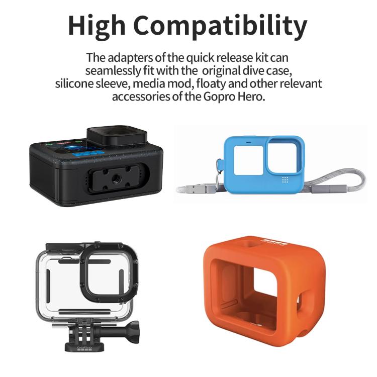aMagisn Magnetic Quick Release Adapter for GoPro HERO13/12/11/10/9/8/11 Mini/MAX, Separate Base Unit
