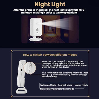 Wireless Infrared Sensor Split Supermarket Welcome Doorbell