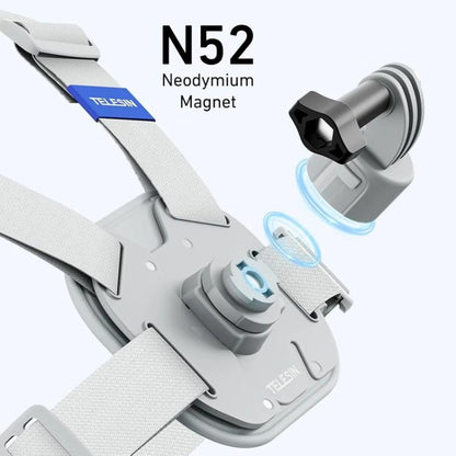 TELESIN S2-CGP-01GY Universal Action Camera Chest Belt Bracket Quick Release Chest Strap Mount, S2-CGP-01GY