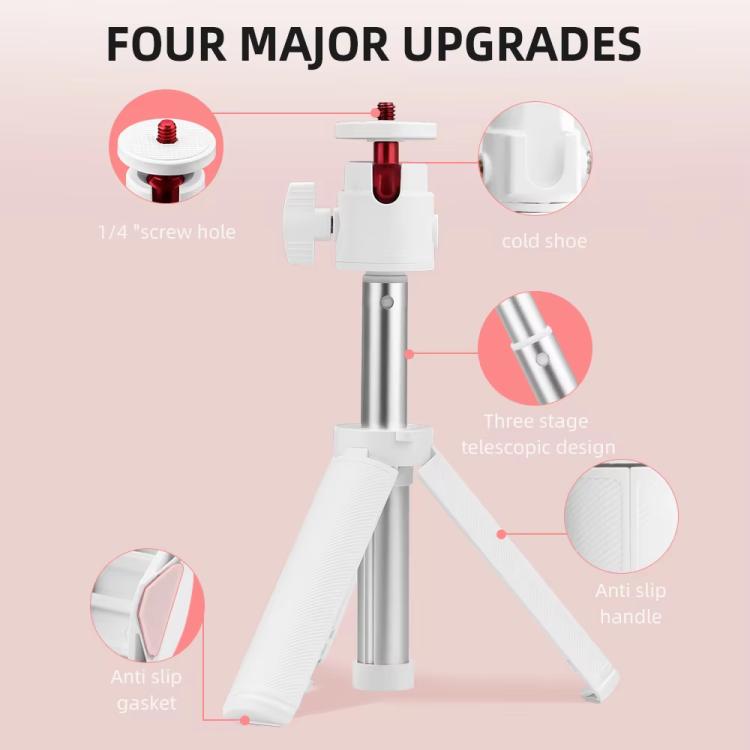 Flymile 15.8-30.8cm Tripod Selfie Stick for Action Cameras With 360-degree Adjustable Ball Head & Cold Shoe