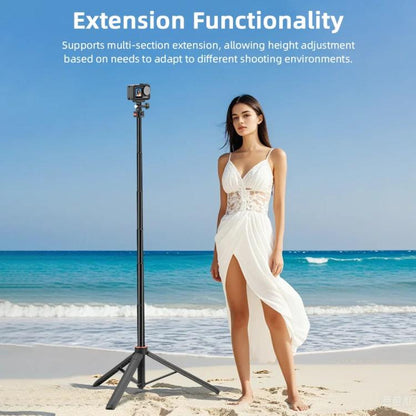 Flymile 1.63m Magnetic Quick-Release Tripod Selfie Stick for Action Cameras for Vlogging, Outdoor Sports, FLY018_2