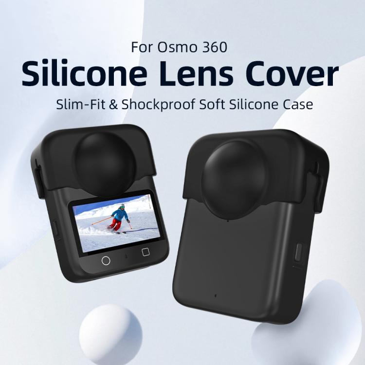 For DJI Osmo 360 Camera Silicone Lens Cap Dustproof & Anti-Scratch Lens Cover Protector