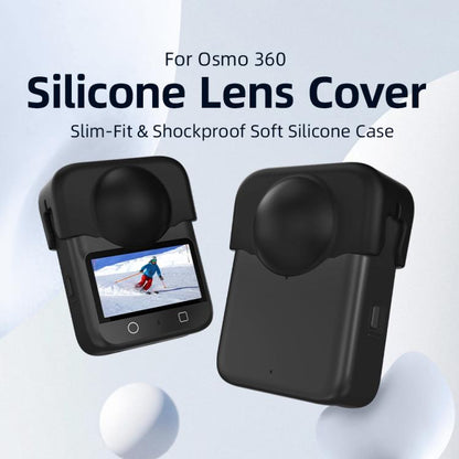 For DJI Osmo 360 Camera Silicone Lens Cap Dustproof & Anti-Scratch Lens Cover Protector