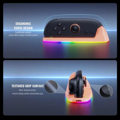 For Nintendo Switch 2 JYS Controller Mouse Magnetic Dock With Ambient Lighting, JYS-NS2320