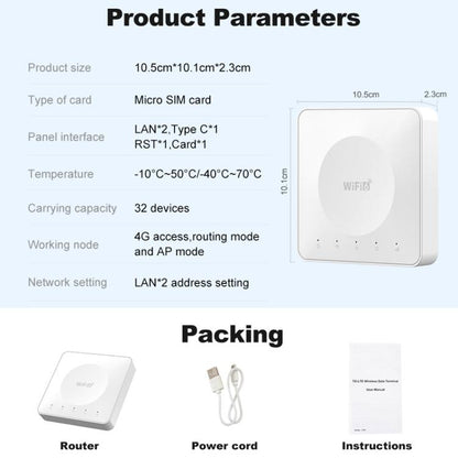 E8 4G Mini CPE Wireless Plug Card Router Dual Network Port WiFi6 Wireless Hotspot, E8