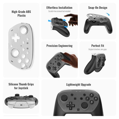 For Nintendo Switch 2 JYS 5-in-1 Crystal Case Full Protection Set Includes Console Shell, Joy-con & Pro Controller Cover, Faceplate, Game Cartridge Case, JYS-NS2326