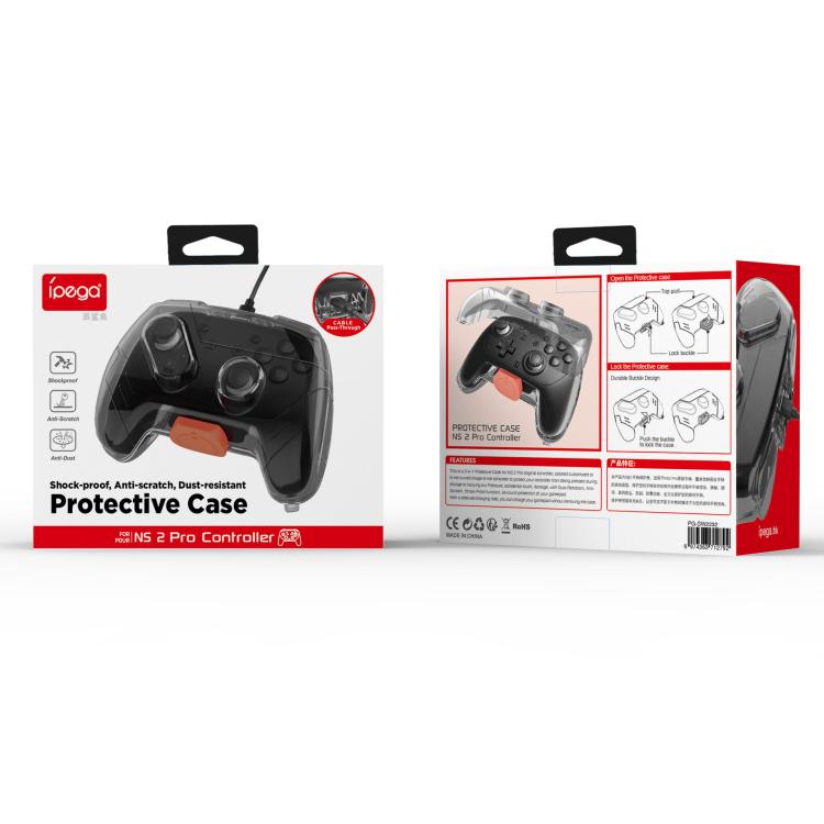For Nintendo Switch 2 Pro Controller Protective Hard Case Dustproof Storage Box with Charging Port Access, PG-SW2232