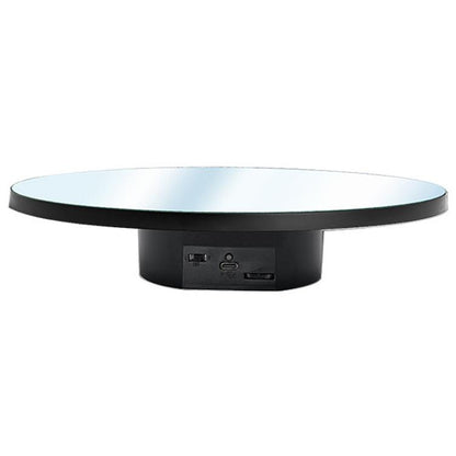 Multi-purpose Mirror Electric Rotating Disc Battery / USB Powered Photography Live Display Stand, 16cm White, 16cm Black, 16cm Gold, 25cm White, 25cm Black, 25cm Gold