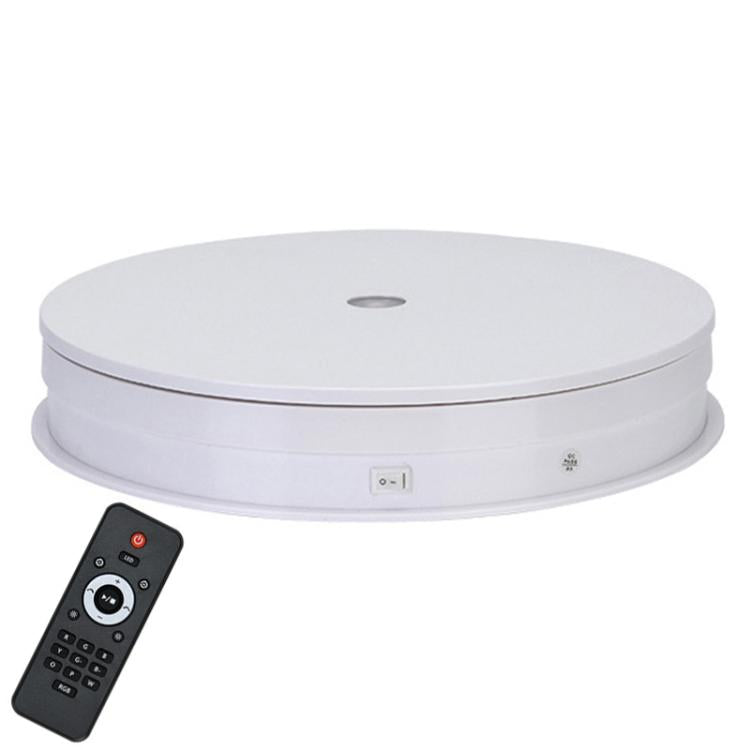 Remote Control Light Rotating Tray Still Life Display Adjustable Speed Brightness Jewelry Stand, 20cm White Base White Light Direct Plug, 20cm Black Base White Light Direct Plug, 20cm White Base Colorful Light Direct Plug...