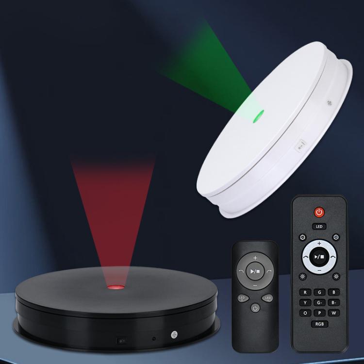 Remote Control Light Rotating Tray Still Life Display Adjustable Speed Brightness Jewelry Stand, 20cm White Base White Light Direct Plug, 20cm Black Base White Light Direct Plug, 20cm White Base Colorful Light Direct Plug...