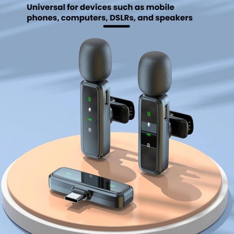 Wireless Collar Clip Microphone Smart Noise Reduction Mini Microphone, J82 Dual Mic 3 In 1 Interface 8pcs /Set, J81 1 To 2 Type-C Interface 9pcs /Set