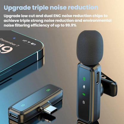 Wireless Collar Clip Microphone Smart Noise Reduction Mini Microphone, J82 Dual Mic 3 In 1 Interface 8pcs /Set, J81 1 To 2 Type-C Interface 9pcs /Set