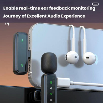 Wireless Collar Clip Microphone Smart Noise Reduction Mini Microphone, J82 Dual Mic 3 In 1 Interface 8pcs /Set, J81 1 To 2 Type-C Interface 9pcs /Set