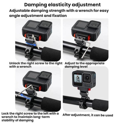 For GoPro HERO13 Black Action Camera Magnetic Quick Release Bike Mount Outdoor Cycling Tilt Shooting Bracket, 360 Degree Damping Rotary, 180 Degree Adjustable