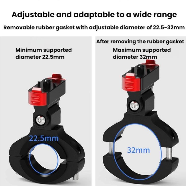 Action Camera Magnetic Quick Release Bike Mount, For GoPro HERO13 Black /12 Black /11 Black/10 Black/9 Black/8 Black, 360 Degree Damping Rotary, 180 Degree Adjustable