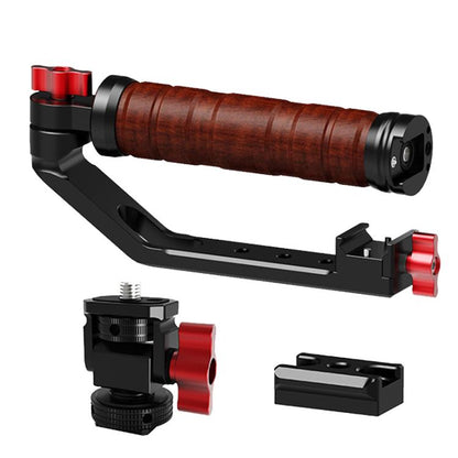 Gimbal Wooden Handle Chute Snail Gimbal Side Handle Grip,For DJI RS 4 Mini / 4 PRO / 3 / 3 Mini / 3 PRO / 2, Single Handle, With Chute, With Chute And Snail Gimbal