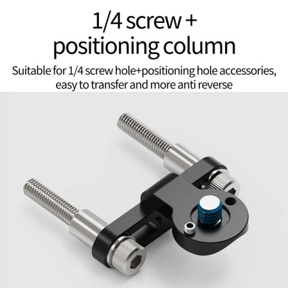Bicycle Stem Camera Mount Cycling Front Light Bracket For Shooting, 1/4 Arri Positioning, 1/4 Front Rear Adjustment, 3 Card One Click Clamping, 1/4 Universal Damping Adjustment, 3 Card 360 Degree Damping Rotation Adjustment, 17mm Ball Head