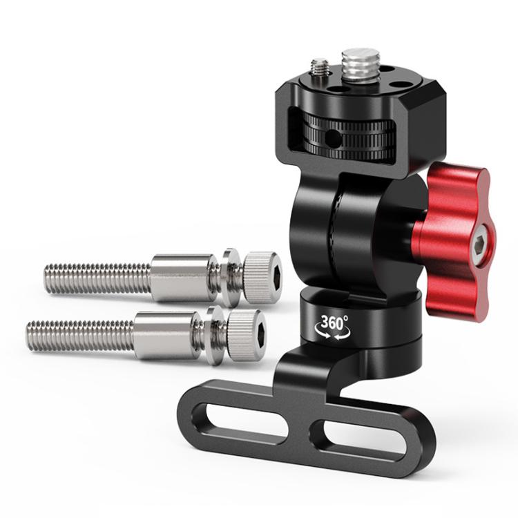 Bicycle Stem Camera Mount Cycling Front Light Bracket For Shooting, 1/4 Arri Positioning, 1/4 Front Rear Adjustment, 3 Card One Click Clamping, 1/4 Universal Damping Adjustment, 3 Card 360 Degree Damping Rotation Adjustment, 17mm Ball Head