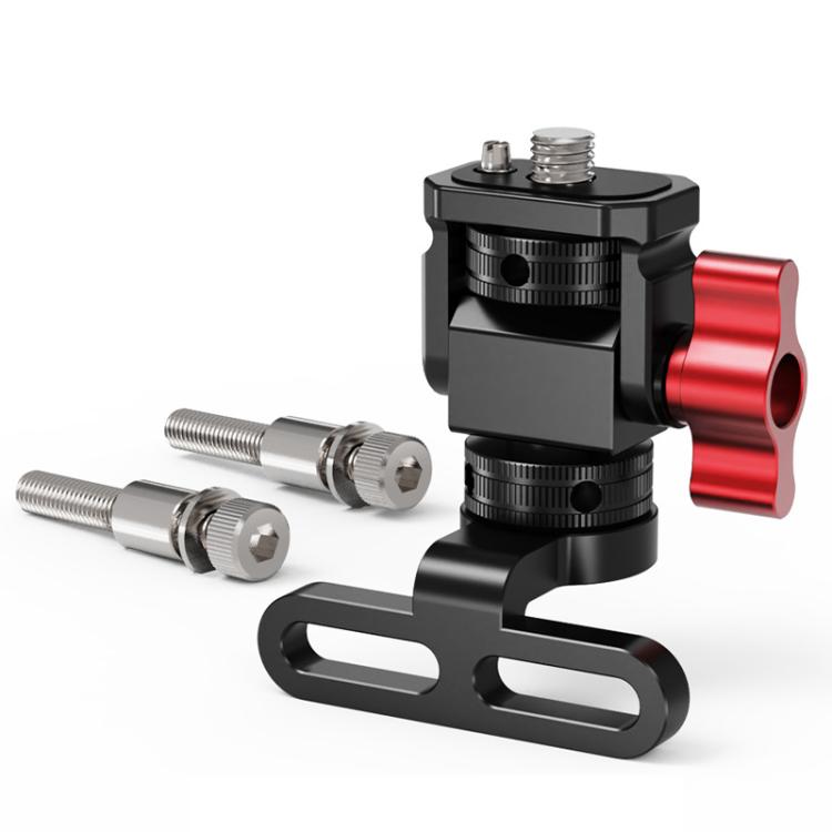Bicycle Stem Camera Mount Cycling Front Light Bracket For Shooting, 1/4 Arri Positioning, 1/4 Front Rear Adjustment, 3 Card One Click Clamping, 1/4 Universal Damping Adjustment, 3 Card 360 Degree Damping Rotation Adjustment, 17mm Ball Head
