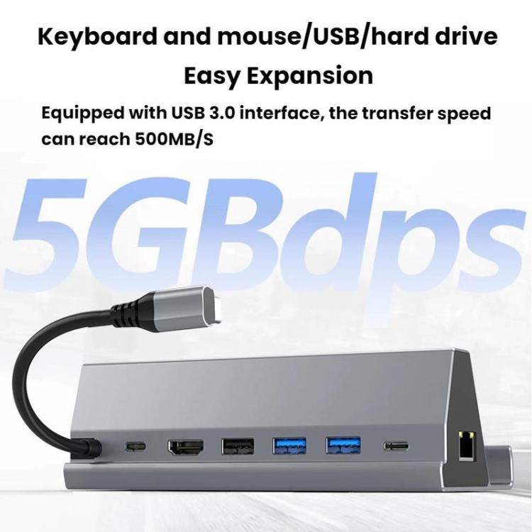 7 In 1 Type-C Docking Station 4K 60Hz Gaming Expansion Dock, BS-107