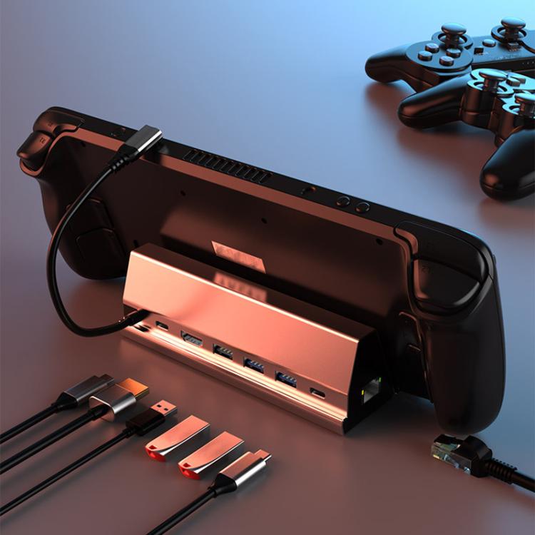 7 In 1 Type-C Docking Station 4K 60Hz Gaming Expansion Dock, BS-107
