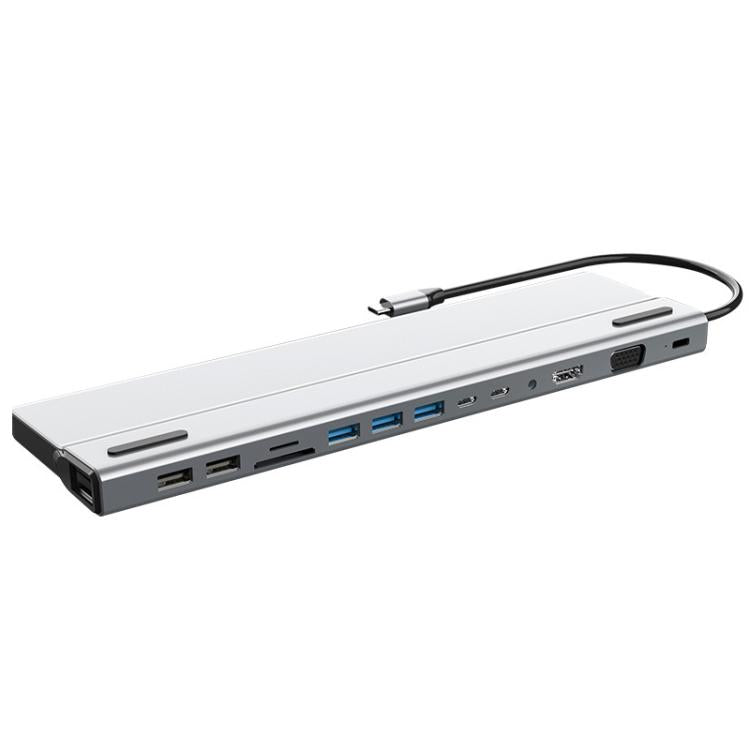 14 In 1  Type-C Docking Station USB HUB Multi Port Hub Laptop Converter, BT14E
