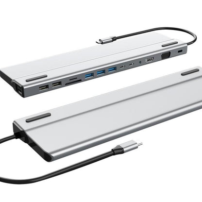 14 In 1  Type-C Docking Station USB HUB Multi Port Hub Laptop Converter, BT14E