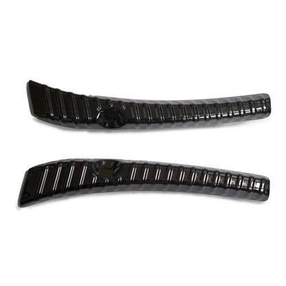 For Tesla 2024+ Model 3 Highland Stainless Steel Trunk Sill Guard, Carbon Fiber Texture, Black Brushed Finish, Silver