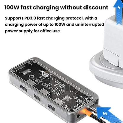 Type-C Docking Station USB HUB Multi Port Hub Computer Converter, SW6H, SW10V-PRO