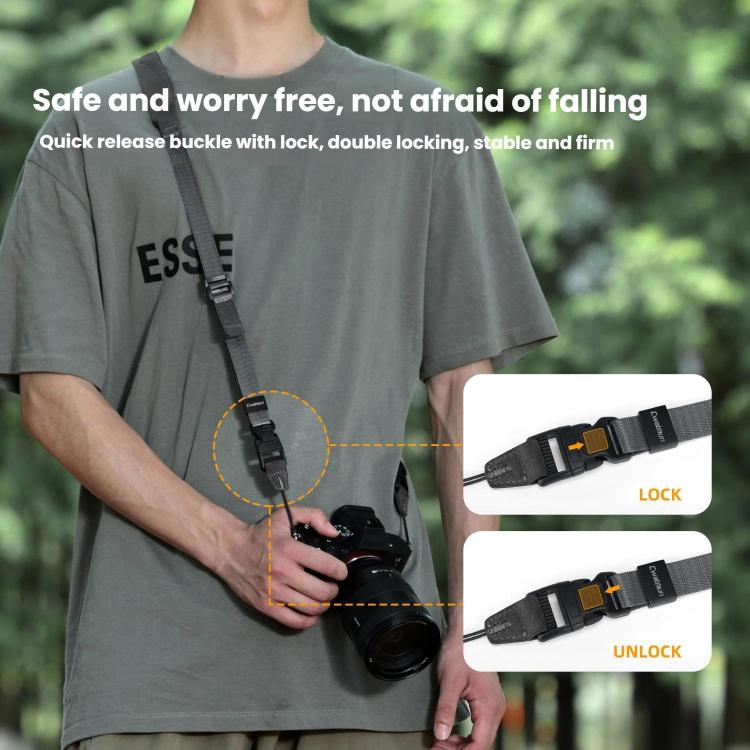 Cwatcun D213  Medium Universal Camera Shoulder Strap Matte Leather Quick Release Strap, D213