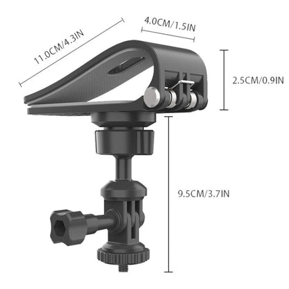 Car Sun Visor Bracket Panoramic Sports Camera Phone Vehicle Mount Base, With Phone Clip