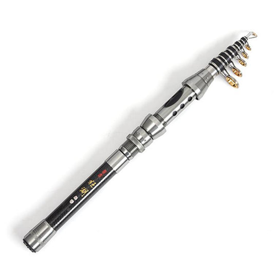 TOPLINE TACKLE Ultra-short Mini Carbon Fishing Rod Retractable Handle Telescopic Fishing Rod, 1.5m, 1.8m, 2.1m, 2.4m