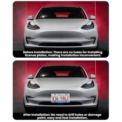 For Tesla 2024+ Model 3 Highland US Standard Punch-Free License Plate Frame