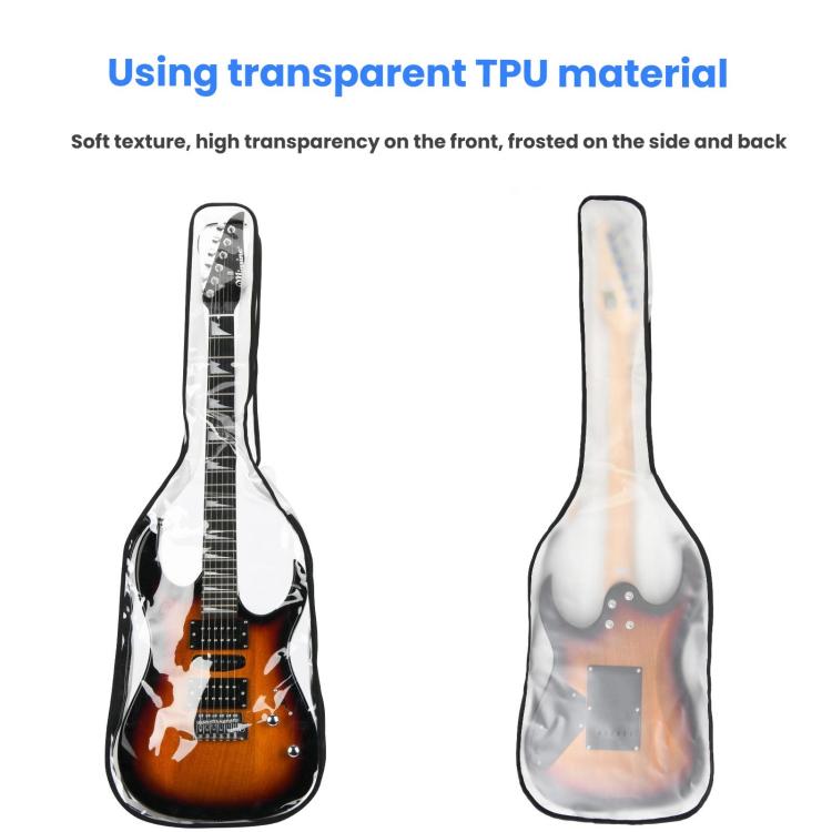 39 Inch Electric Guitar Dust Cover TPU Gig Bag with Dual Zippers Protective Storage Case, 39 Inch