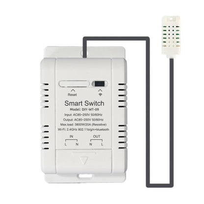 DIY-WT-09 20A Temperature Switch Smart Thermostat, Compatible With Google / Alexa / Yandex Alice / IFTTT, With 1m Temperature Sensor, With 2m Temperature Sensor, Humidity+1m Temperature Humidity Sensor