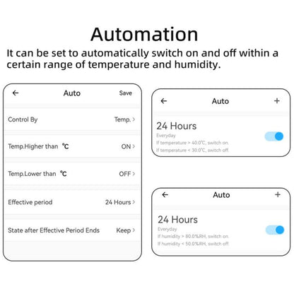 DIY-WT-09 20A Temperature Switch Smart Thermostat, Compatible With Google / Alexa / Yandex Alice / IFTTT, With 1m Temperature Sensor, With 2m Temperature Sensor, Humidity+1m Temperature Humidity Sensor